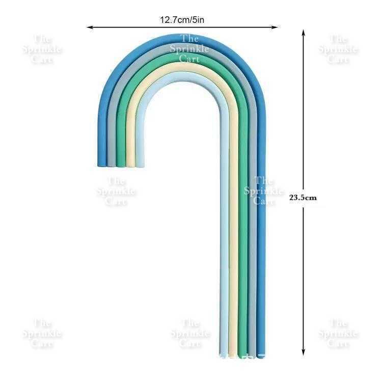 Mermaid Theme Toy Topper Silicone Molder Stencil for Cake Decoration TSC
