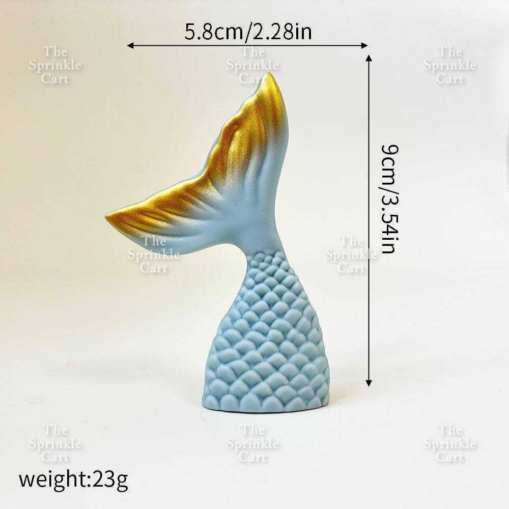 Mermaid Theme Toy Topper Silicone Molder Stencil for Cake Decoration TSC