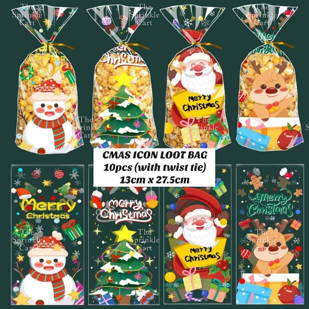 Christmas Theme Resealable OPP and Loot Bag Goodies Packaging TSC