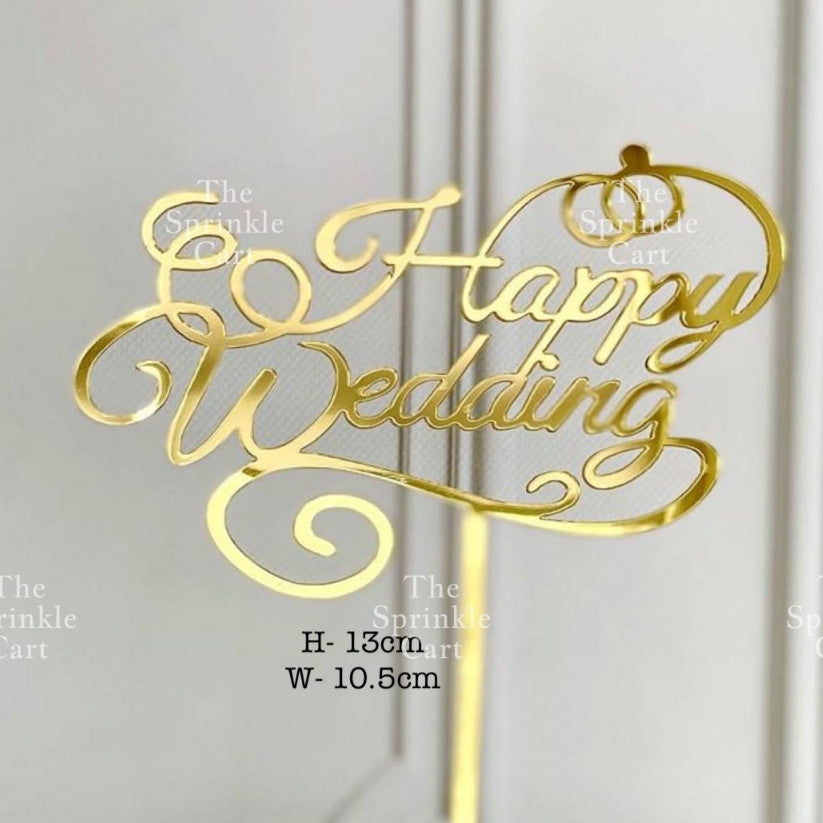 Floral Acrylic Topper Birthday Anniversary Bride to be Mr & Mrs Wedding Anniversary