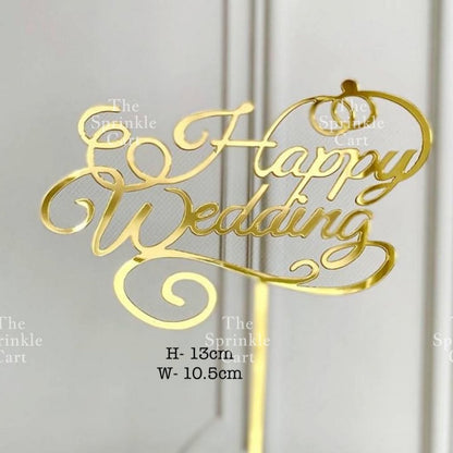 Floral Acrylic Topper Birthday Anniversary Bride to be Mr & Mrs Wedding Anniversary