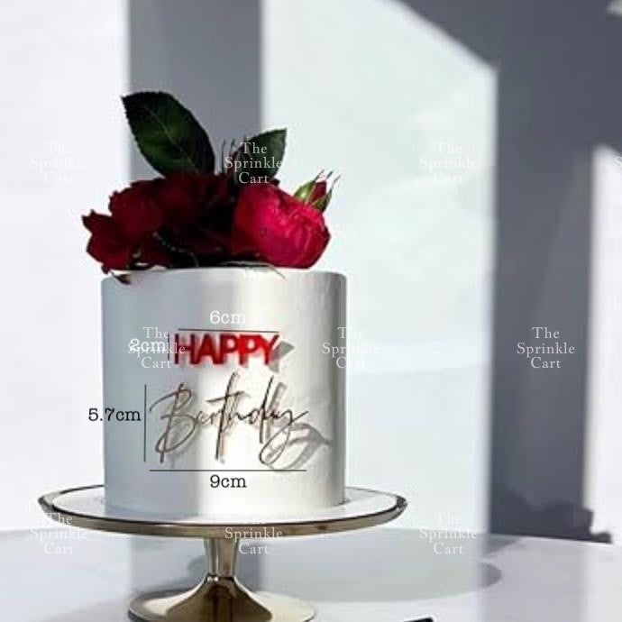 Acrylic Happy Birthday Happy Anniv & Baby Shower Cake Topper Birthday Wedding Party Decoration TSC