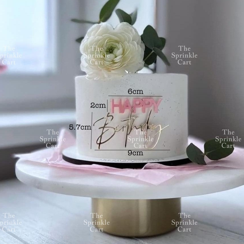 Acrylic Happy Birthday Happy Anniv & Baby Shower Cake Topper Birthday Wedding Party Decoration TSC