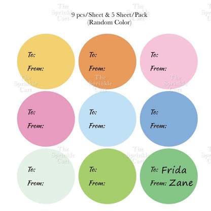 Food Box Sticker Label with Statement and Sticky Tape TSC