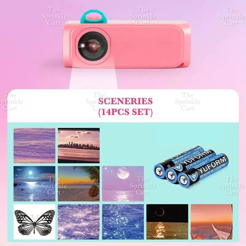 Mini Projector for Party Setup With Background Cards TSC