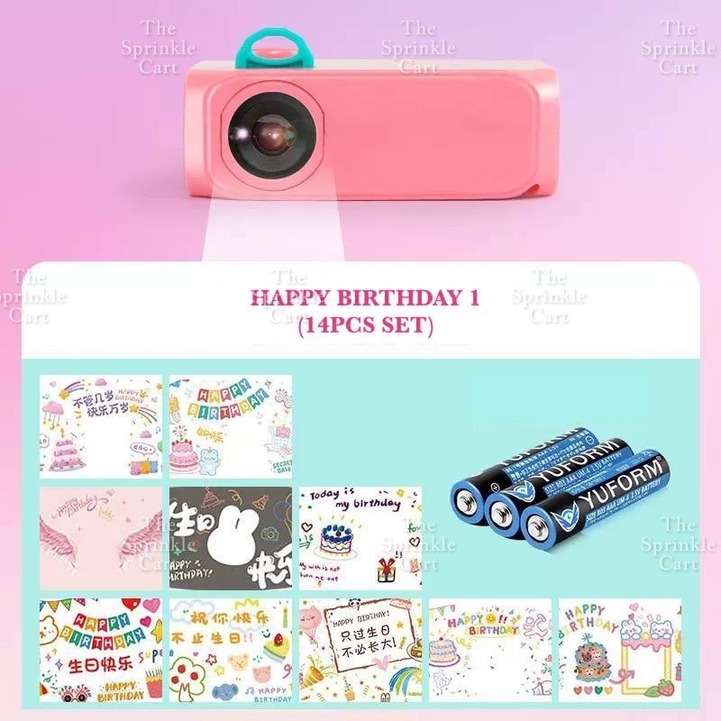 Mini Projector for Party Setup With Background Cards TSC