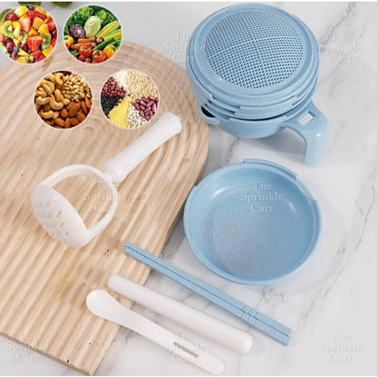 Manual Grinding Bowl Set Fruit Grinder for Children Fruit Juice Tools Supply TSC
