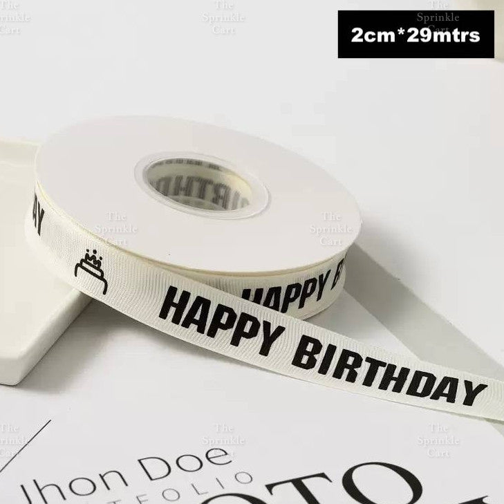 Printed Satin Ribbon DIY Flower Bouquet and Cake Gift Tie Packaging TSC