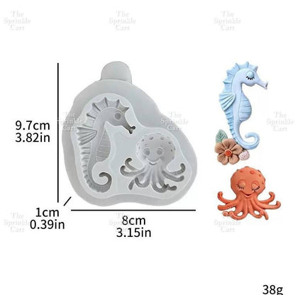 Under The Sea Theme Silicone Molder for Baking Cake Chocolate and Resin Clay DIY Craft TSC