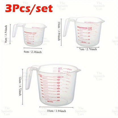 Large Capacity Multi-purpose Handheld Stackable Clear Measuring Cup Set TSC