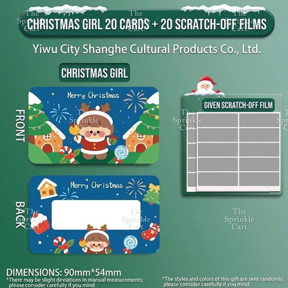 Christmas Scratch Card DIY Children Handwritten Surprise Gift Award TSC