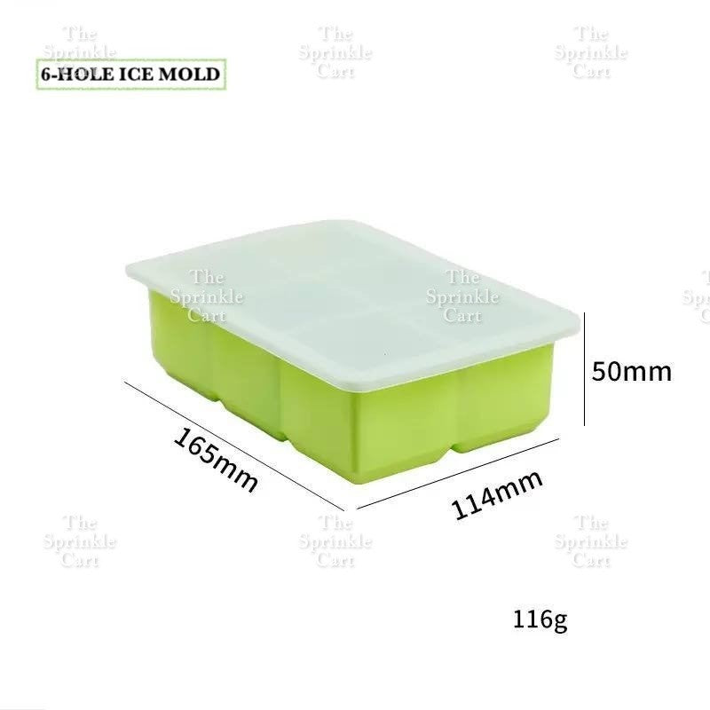 Random Color Silicone Ice Mold Tray with Lid Food Grade Compartment TSC