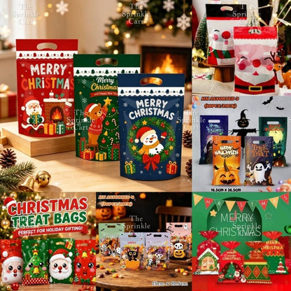 50pcs Christmas Halloween Candy Gift Loot Bag Packaging TSC