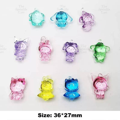 Translucent Crystal Resin Charms Toppers for DIY Cake Decoration Arts and Crafts TSC