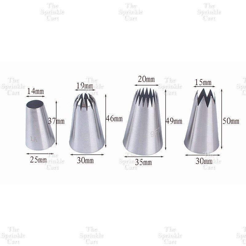 1M 2F 2D 6B 195 Nozzle Tip for Cake Icing Buttercream Pastry Decoration TSC