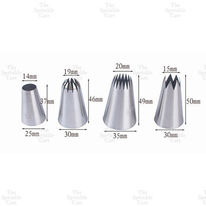 1M 2F 2D 6B 195 Nozzle Tip for Cake Icing Buttercream Pastry Decoration TSC