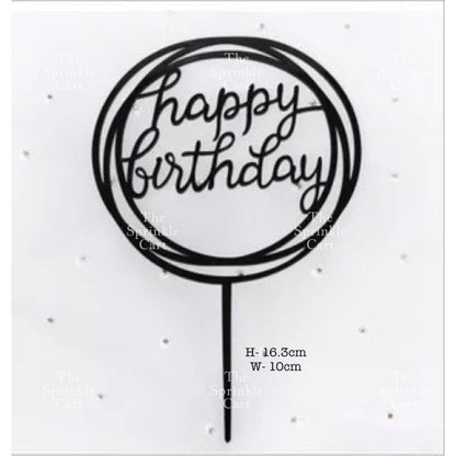 Acrylic Glitter Paper Happy Birthday Mr & Mrs Girl Boy Cake Topper Party Supplies