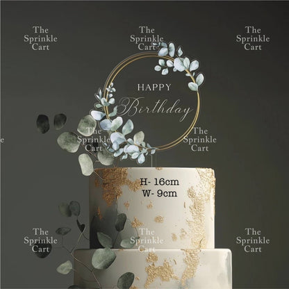 Acrylic Glitter Paper Happy Birthday Mr & Mrs Girl Boy Cake Topper Party Supplies
