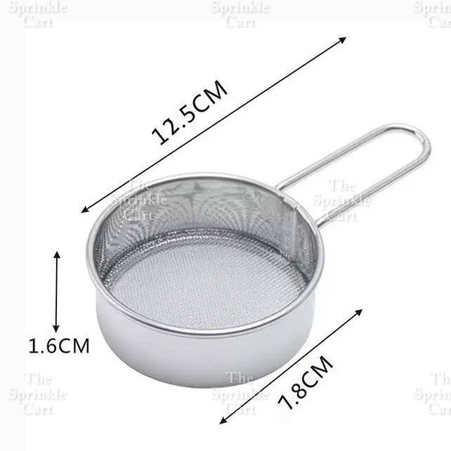 Double Ears Fine Mesh Strainer Flour Sifter Colander Stainless Steel Kitchen Baking Cooking