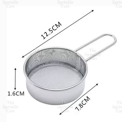 Double Ears Fine Mesh Strainer Flour Sifter Colander Stainless Steel Kitchen Baking Cooking