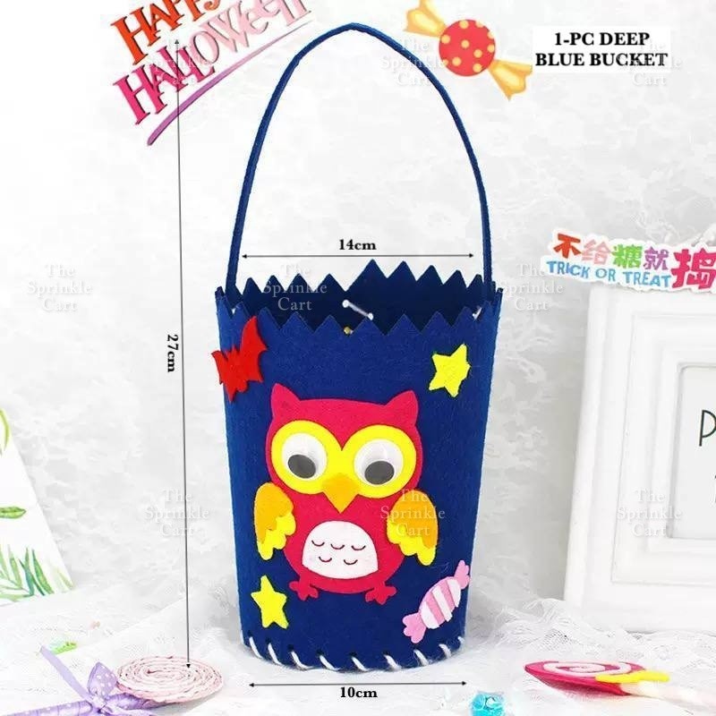 Trick or Treat Goodie Candy Bag and Bucket for Adult Children Halloween Party TSC
