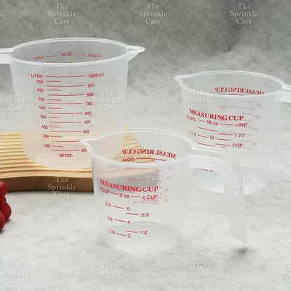 Large Capacity Multi-purpose Handheld Stackable Clear Measuring Cup Set TSC