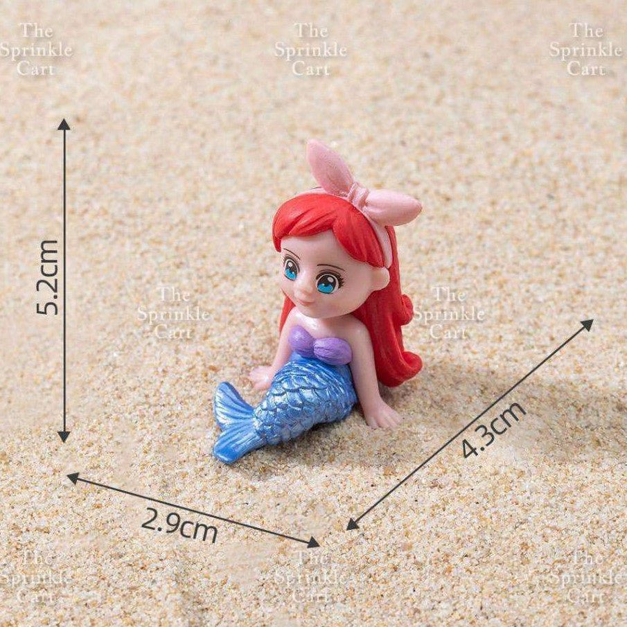Mermaid Theme Toy Topper Silicone Molder Stencil for Cake Decoration TSC