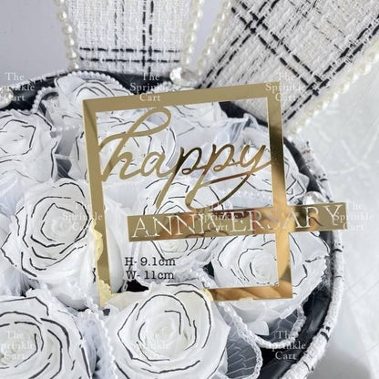 Acrylic Happy Birthday Happy Anniv & Baby Shower Cake Topper Birthday Wedding Party Decoration TSC
