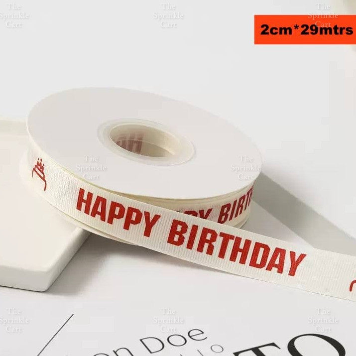 Printed Satin Ribbon DIY Flower Bouquet and Cake Gift Tie Packaging TSC