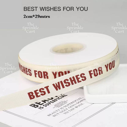 Printed Satin Ribbon DIY Flower Bouquet and Cake Gift Tie Packaging TSC