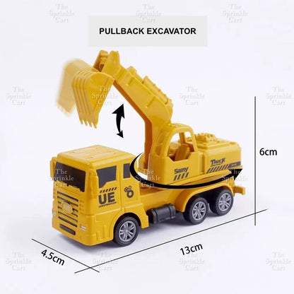 Engineering Construction Truck Tractors and Street Signages Toy Cake Topper for Boy Birthday Vehicles TSC