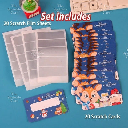 Christmas Scratch Card DIY Children Handwritten Surprise Gift Award TSC