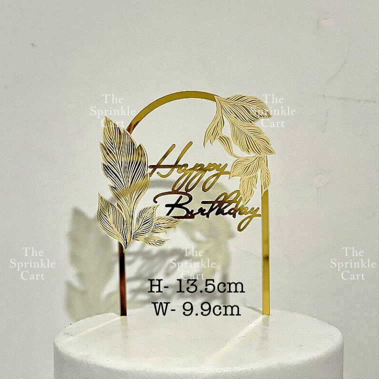 Floral Acrylic Topper Birthday Anniversary Bride to be Mr & Mrs Wedding Anniversary