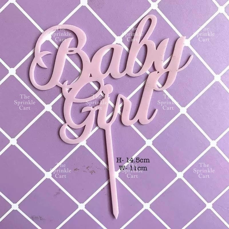 Gender Reveal Acrylic and Paper Cake Topper Decoration TSC