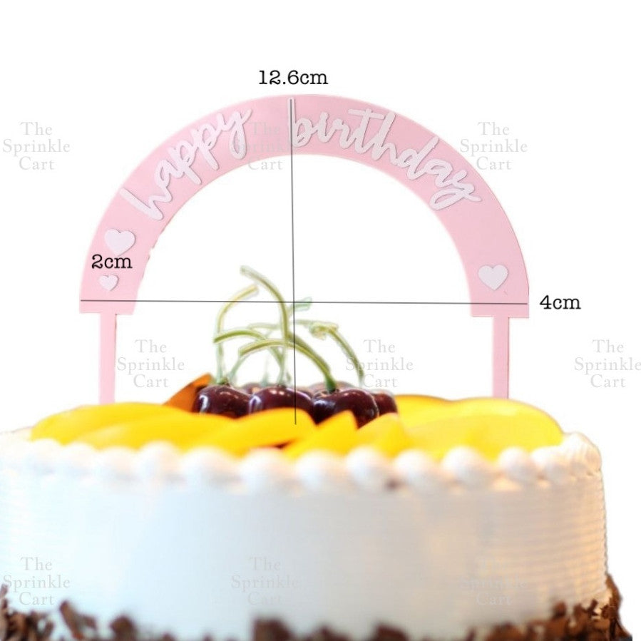 Acrylic Happy Birthday Happy Anniv & Baby Shower Cake Topper Birthday Wedding Party Decoration TSC