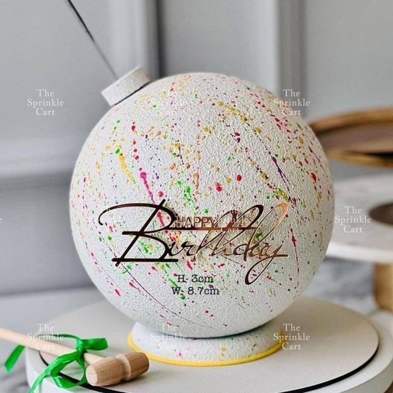 Acrylic Happy Birthday Happy Anniv & Baby Shower Cake Topper Birthday Wedding Party Decoration TSC