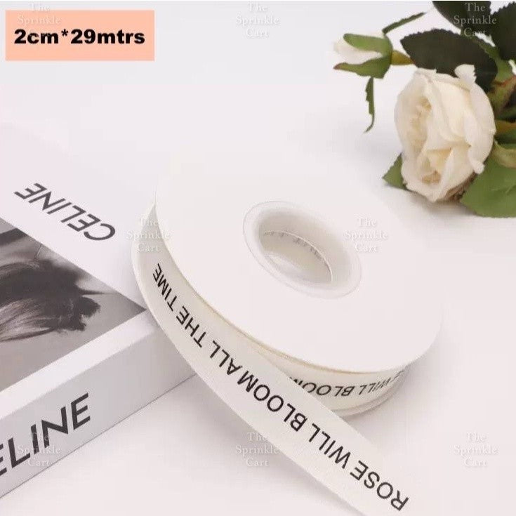 Printed Satin Ribbon DIY Flower Bouquet and Cake Gift Tie Packaging TSC