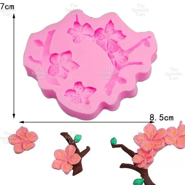 Flower Theme Silicone  Chocolate Fondant Molder Resin Cake Jelly Baking Supply Decoration