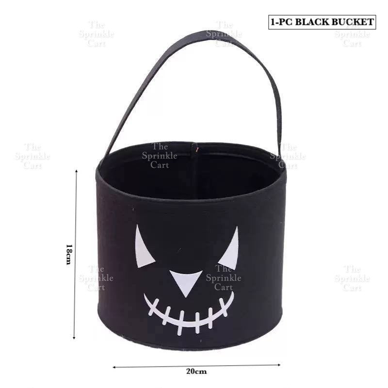 Trick or Treat Goodie Candy Bag and Bucket for Adult Children Halloween Party TSC
