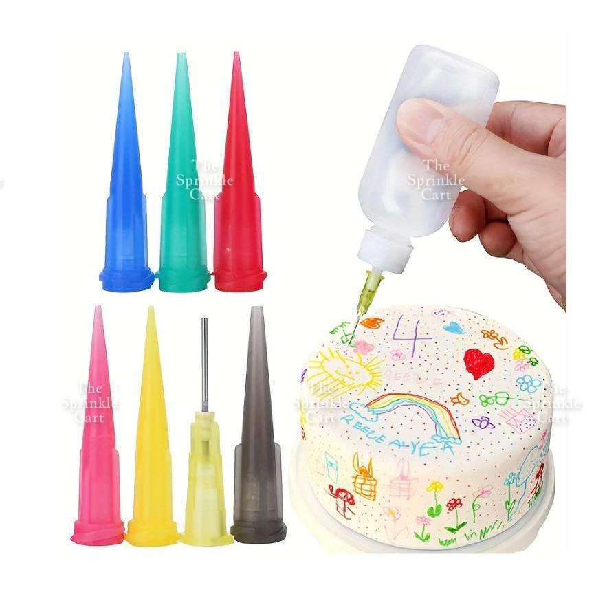 50ml Dispensing Plastic Bottle with Needle and Nozzle for Cake Decoration and DIY Arts TSC