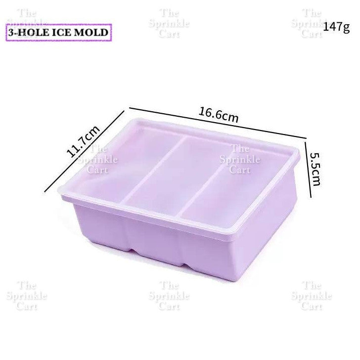 Random Color Silicone Ice Mold Tray with Lid Food Grade Compartment TSC