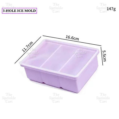 Random Color Silicone Ice Mold Tray with Lid Food Grade Compartment TSC