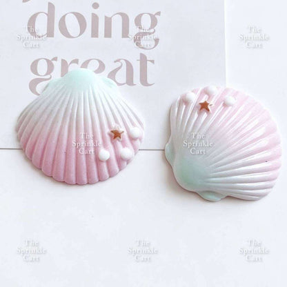 Mermaid Theme Toy Topper Silicone Molder Stencil for Cake Decoration TSC