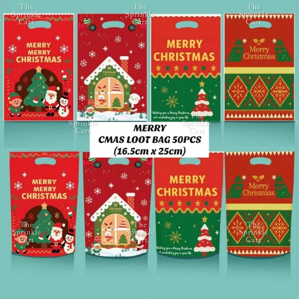 Christmas Theme Resealable OPP and Loot Bag Goodies Packaging TSC