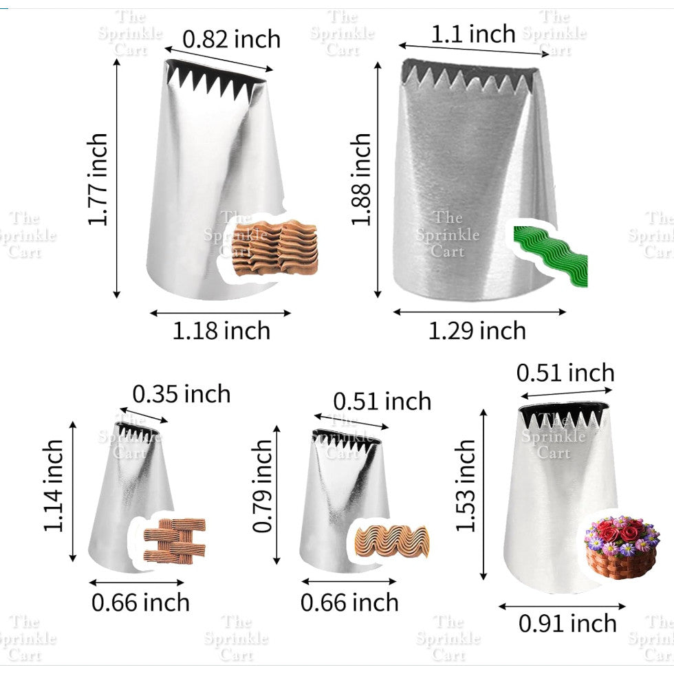 Nozzle Set with Piping Bag for Icing Cake Decoration TSC