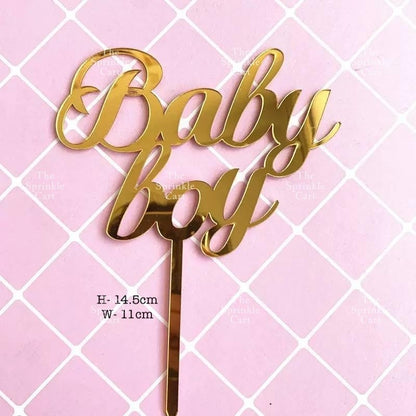 Gender Reveal Acrylic and Paper Cake Topper Decoration TSC