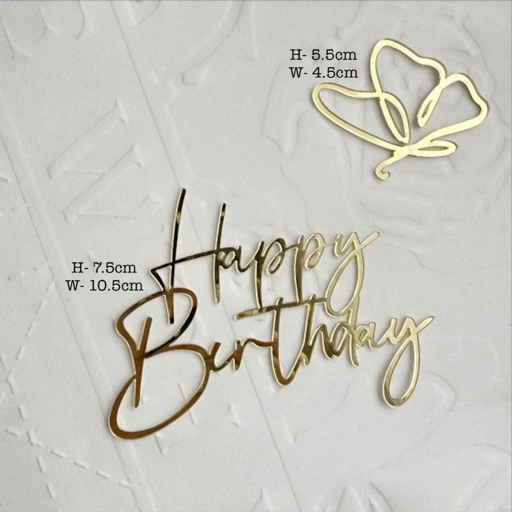Acrylic Happy Birthday Happy Anniv & Baby Shower Cake Topper Birthday Wedding Party Decoration TSC