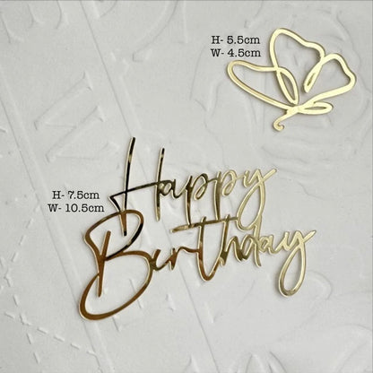 Acrylic Happy Birthday Happy Anniv & Baby Shower Cake Topper Birthday Wedding Party Decoration TSC