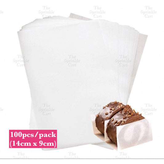100pcs Square Greaseproof Swiss Roll Paper Divider Liner TSC