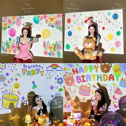 Mini Projector for Party Setup With Background Cards TSC